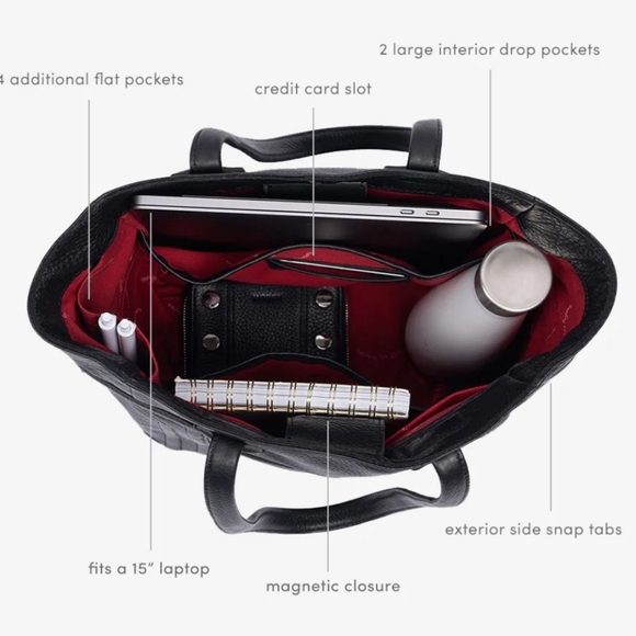 Beautiful Suede Leather Tote Bag - Picture 3 of 4